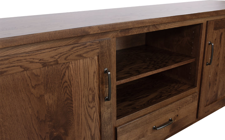 Flat San Rustic White Oak TV Console