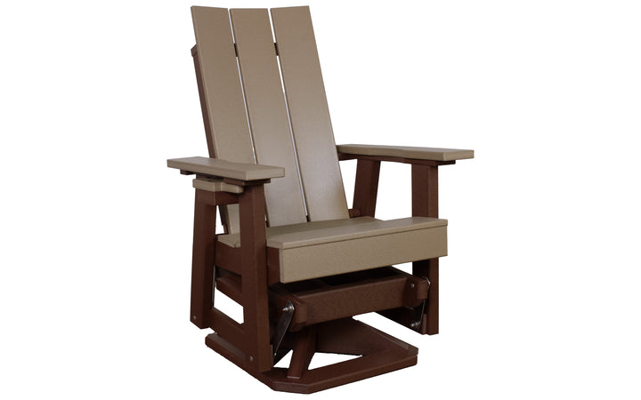 Outdoor Swivel Glider - Weather Wood & Tudor Brown