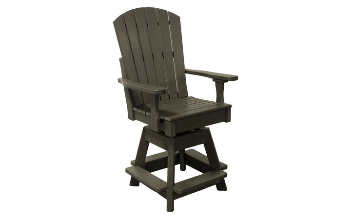 Outdoor Counter Height Swivel Chair - Coffee