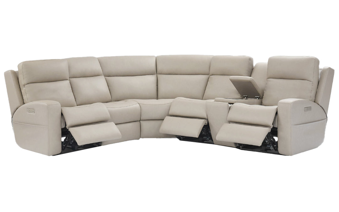 InMotion Leather Power Reclining Sectional