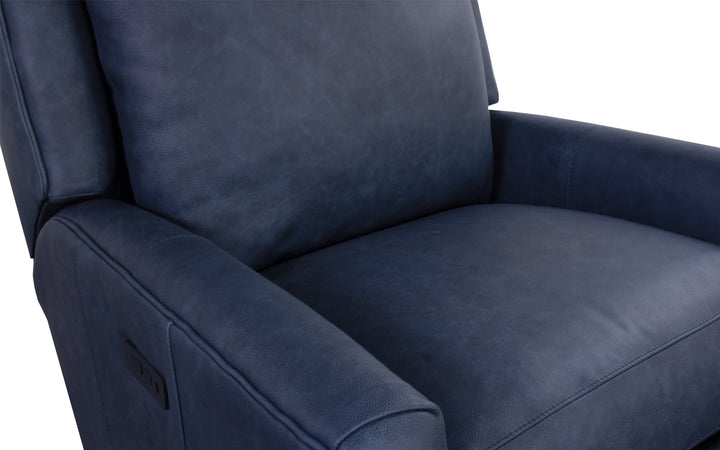 Smith Brothers Leather Power Swivel Recliner