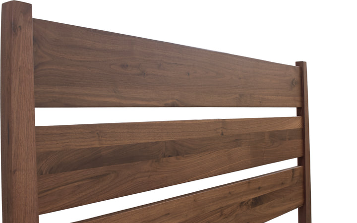 Rustic Walnut Queen Bed