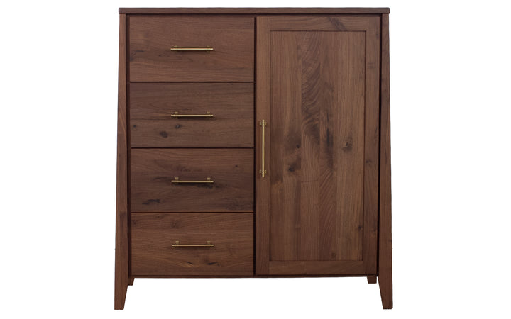 Rustic Walnut Door Chest