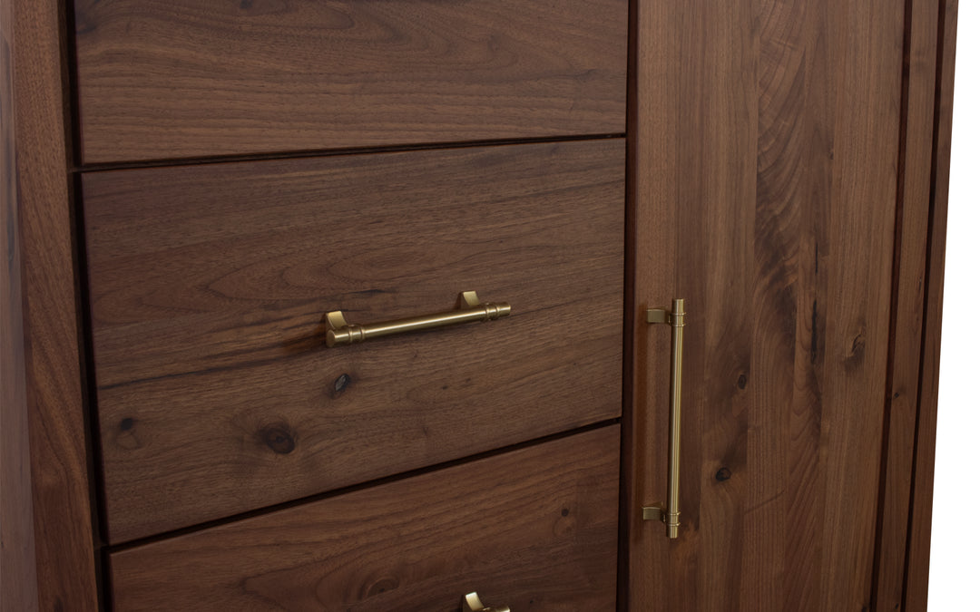 Rustic Walnut Door Chest