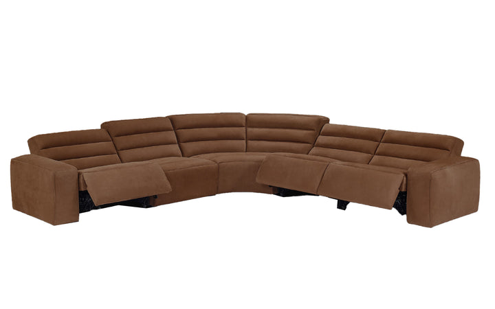 InMotion Leather Power Reclining Sectional