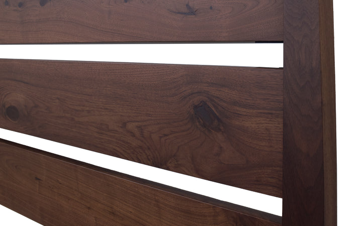 Rustic Walnut King Bed