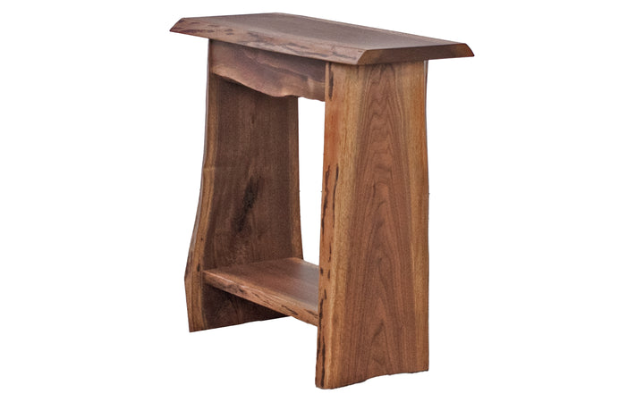 Walnut Live Edge End Table