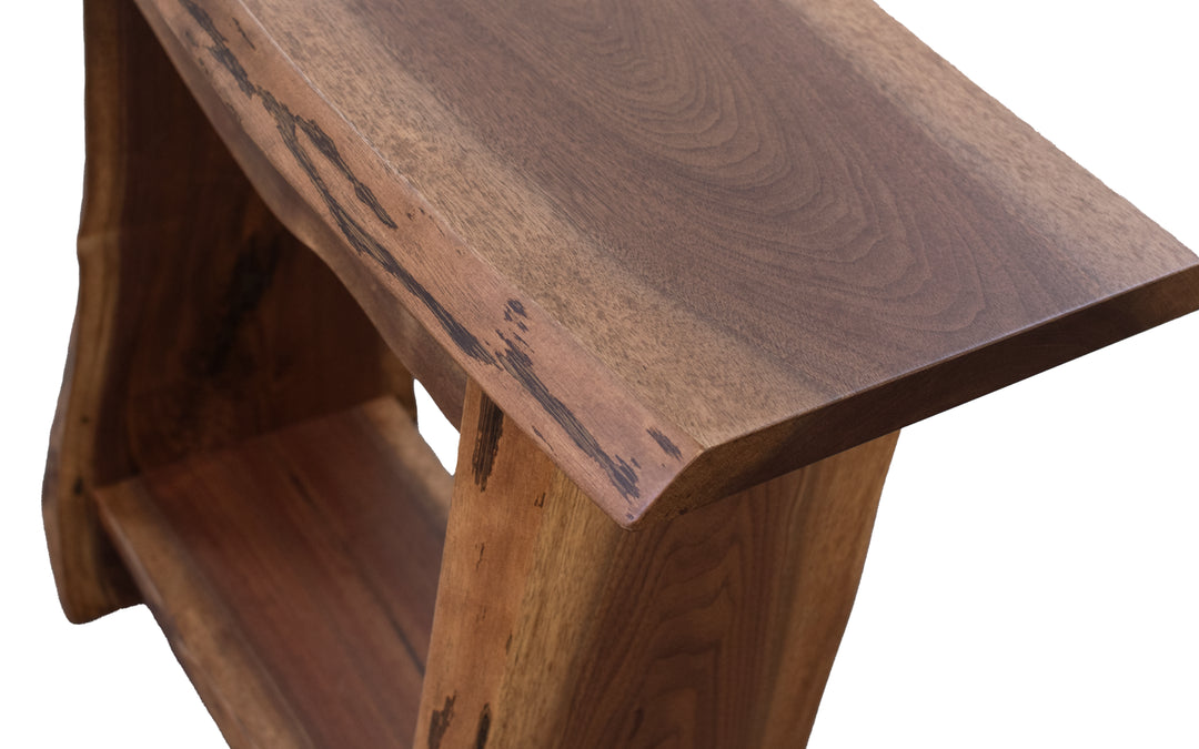 Walnut Live Edge End Table