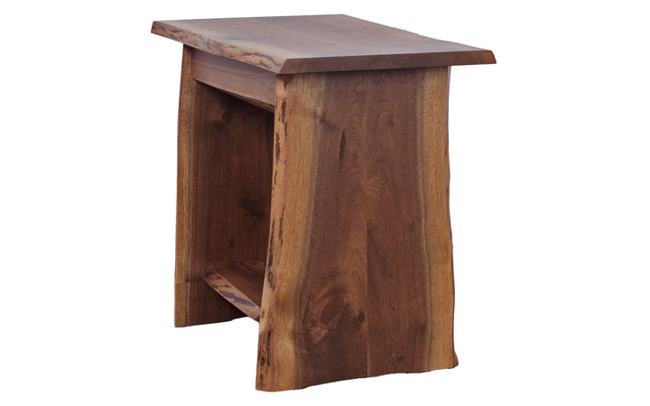 Walnut Live Edge End Table