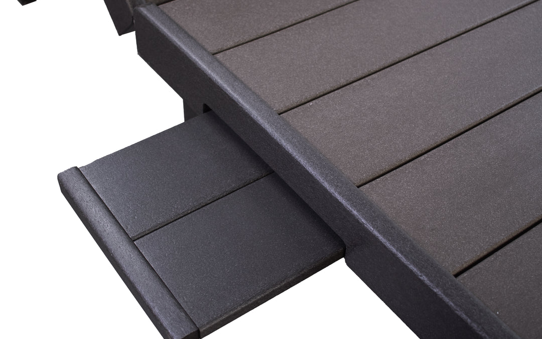 Outdoor Modern Chaise Lounger - Coffee & Black