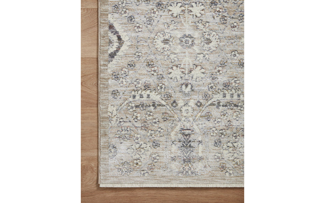 Amber Lewis x Loloi Zuma Collection Silver & Sky 7.10 x 10.10 Area Rug