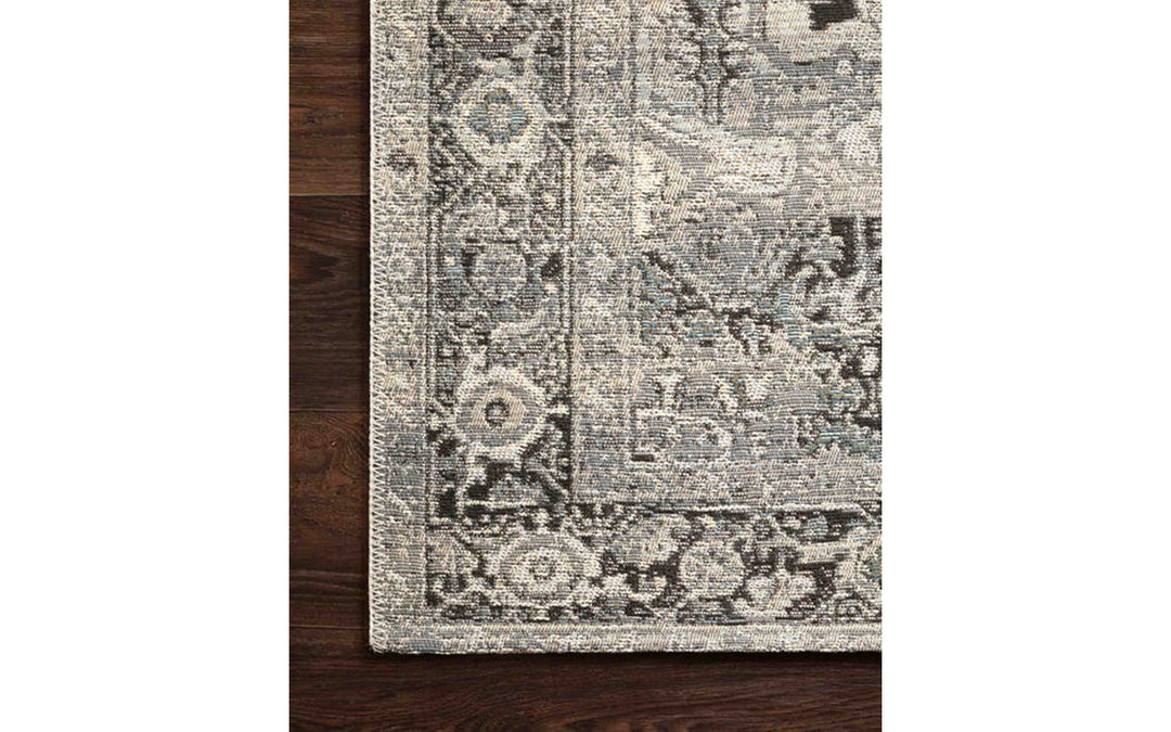 Loloi Mika Collection Grey & Blue 7.10 x 11.2 Indoor/Outdoor Area Rug