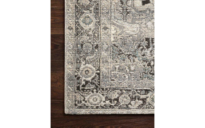 Loloi Mika Collection Grey & Blue 7.10 x 11.2 Indoor/Outdoor Area Rug