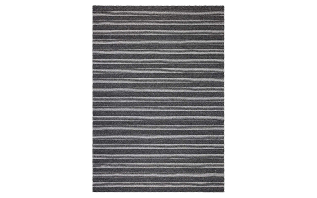 Magnolia Home x Loloi Charlie Collection Charcoal & Grey 7.9 x 9.9 Indoor/Outdoor Rug