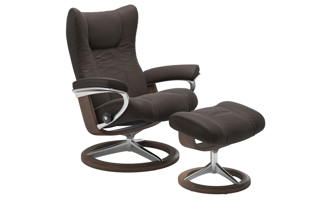 Ekornes Stressless Wint Leather Recliner & Ottoman