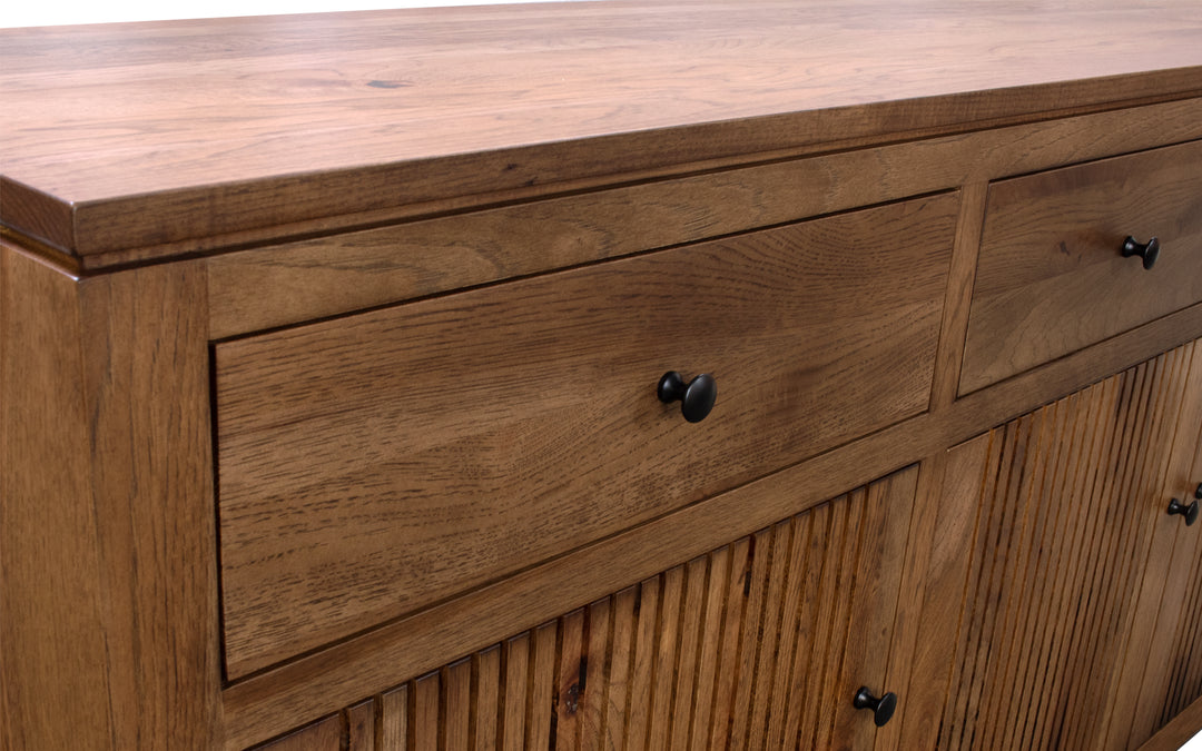 Rustic Hickory TV Console