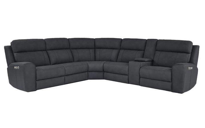 InMotion Leather Power Reclining Sectional