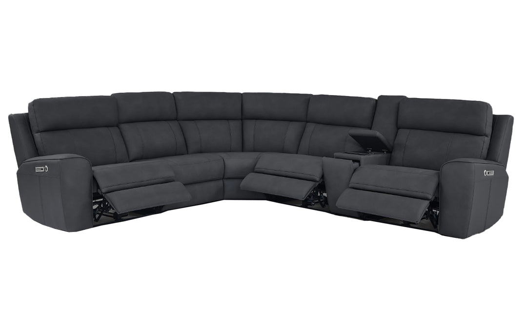InMotion Leather Power Reclining Sectional
