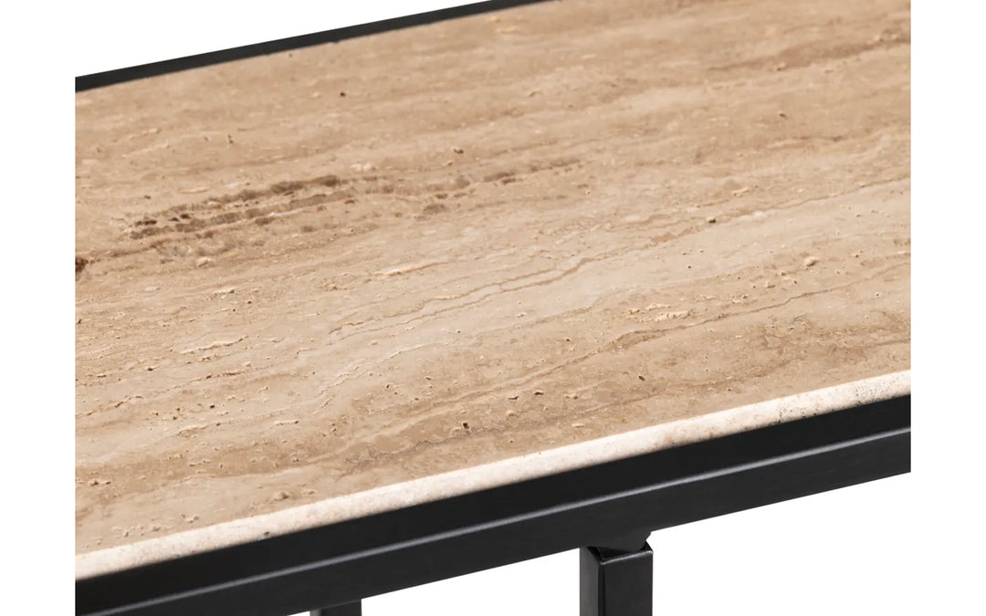 Crosby Travertine Sofa Table