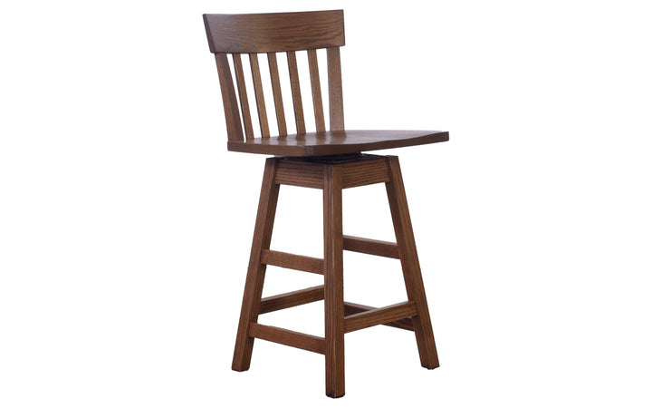 Oak Swivel Counter Stool