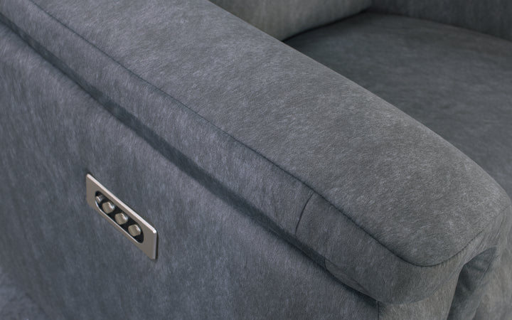 Elran Upholstered Power Reclining Console Loveseat