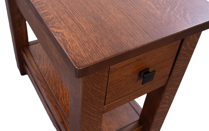 Rustic Quartersawn White Oak End Table