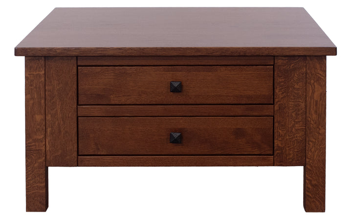 Rustic Quartersawn White Oak Square Coffee Table