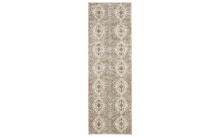 Divina Gloriana Cream by Karastan 2.6 X 7.10 Runner Rug
