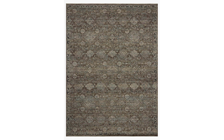 Loloi Briar Collection Bark & Lagoon 7.10 Round Area Rug