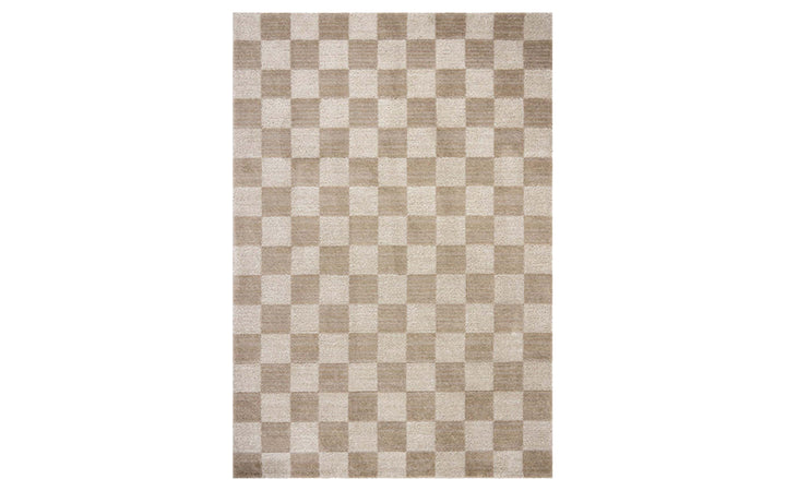 Loloi Calvin Collection Pebble & Ivory 7.10 Round Area Rug
