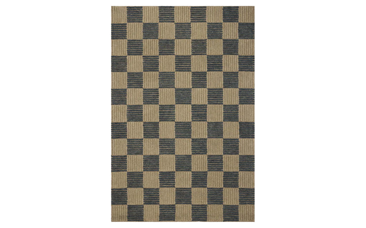Loloi Madi Collection Taupe & Navy 2.6 X 7.6 Runner Rug
