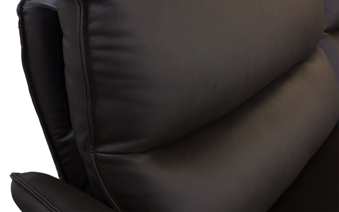 Violino Leather Power Reclining Loveseat Console