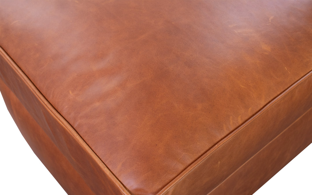 Stone & Leigh Isabell Leather Ottoman