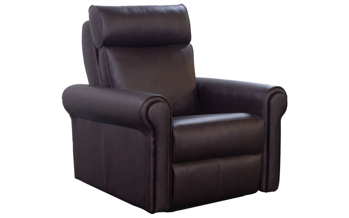 Elran Leather Power Swivel Glide Recliner