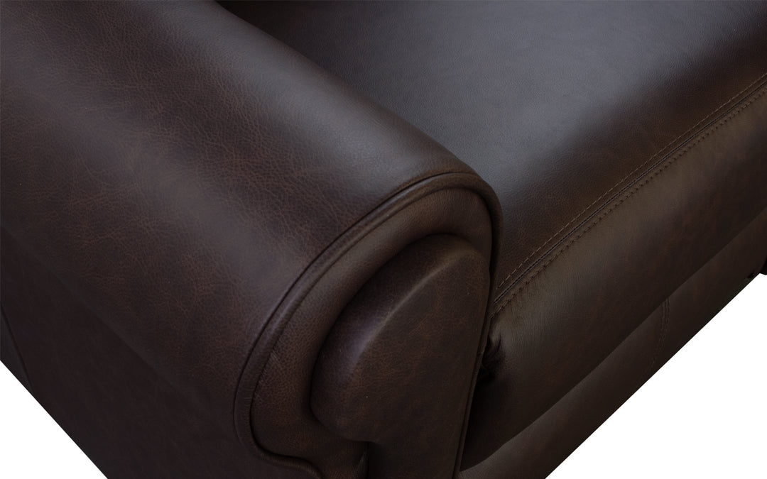 Elran Leather Power Swivel Glide Recliner