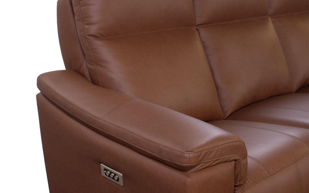 Elran Leather Power Reclining Sofa