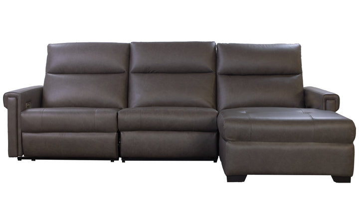 Elran Leather Power Reclining Sofa Chaise