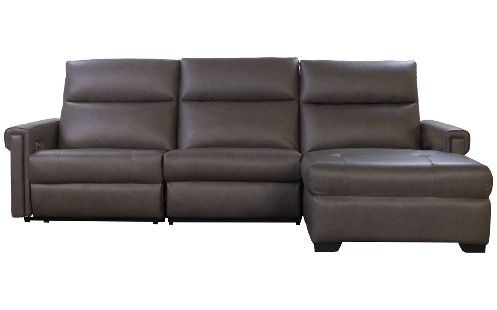 Elran Leather Power Reclining Sofa Chaise – Redekers