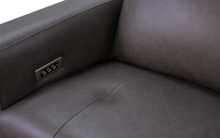 Elran Leather Power Reclining Sofa Chaise