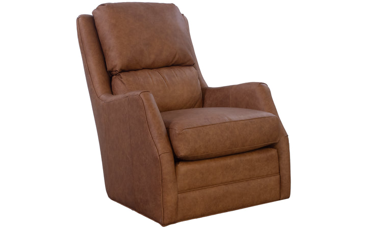 Smith Brothers Leather Swivel Glider