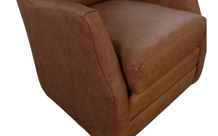 Smith Brothers Leather Swivel Glider