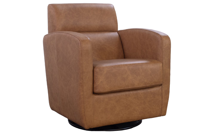 Elran Leather Swivel Glider