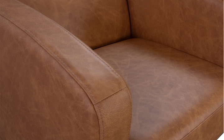 Elran Leather Swivel Glider