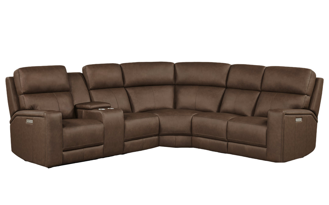 InMotion Jensen Leather Power Reclining Sectional