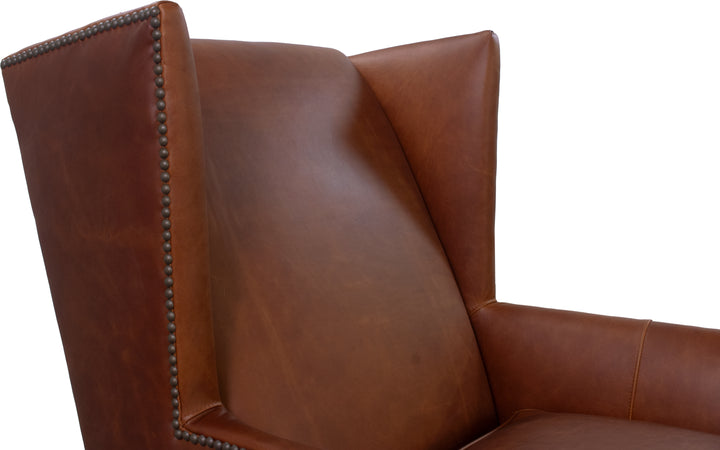 Stone & Leigh Leather Lauren Wingback Chair