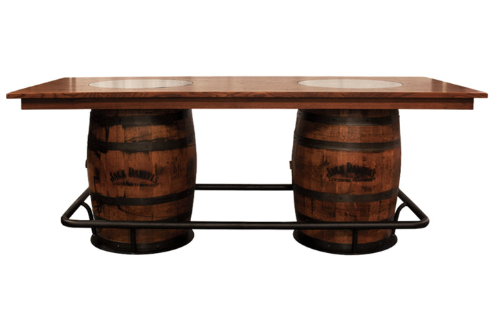 Reclaimed Double Barrel Counter table