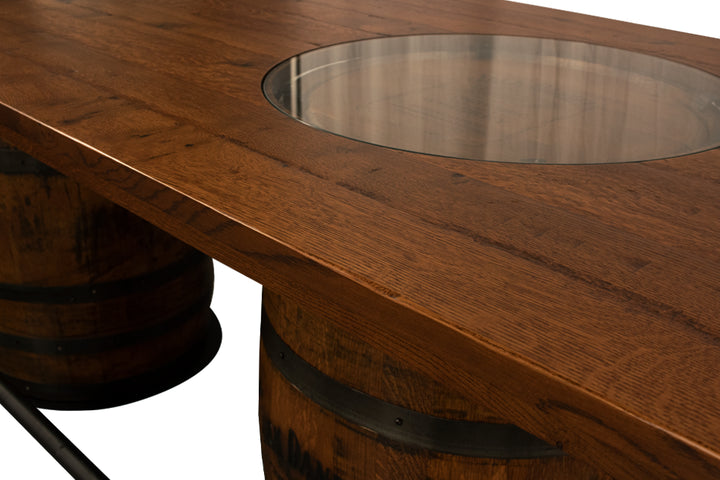 Reclaimed Double Barrel Counter table