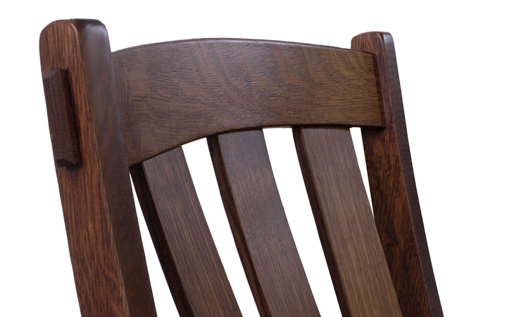 Quartersawn White Oak & Leather Counter Chair