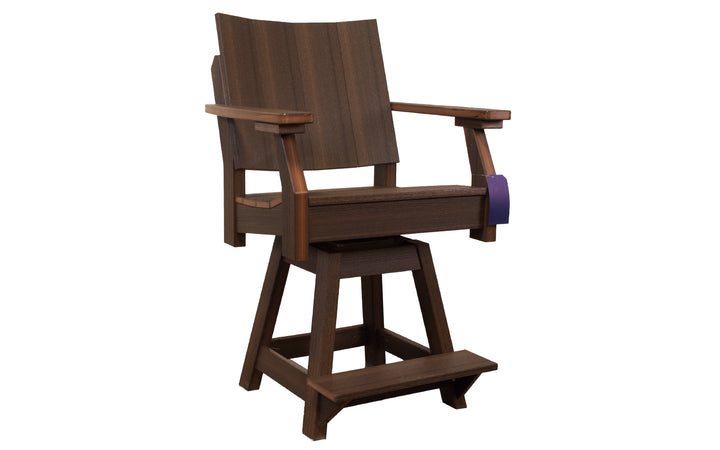 Outdoor Counter Swivel Chair - Brazil Walnut