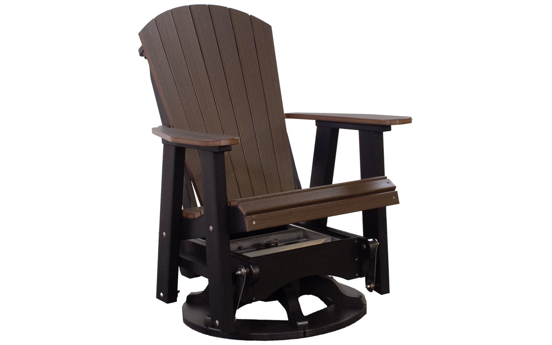 Outdoor Swivel Glider - Brazil Walnut & Black